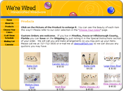 example of the product thumbnails catalog layout showing products listed as thumbnails in a grid format